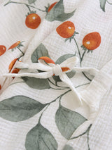 2Pcs Cherry Tomato Kimono Pajama Set