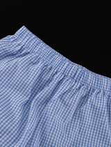 Ruffle Sleeve Plaid Shirt & Pants Set