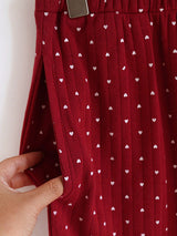 Small White Heart Pajama Set