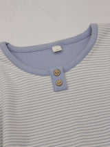 Thermal Velvet Striped Long Sleeve Pajama Set