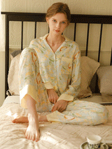 Saitn Magnolia Shirt Pajamas Set