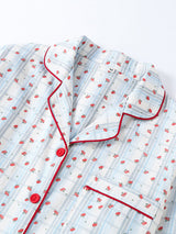 Floral Plaid Cotton Pajama Set