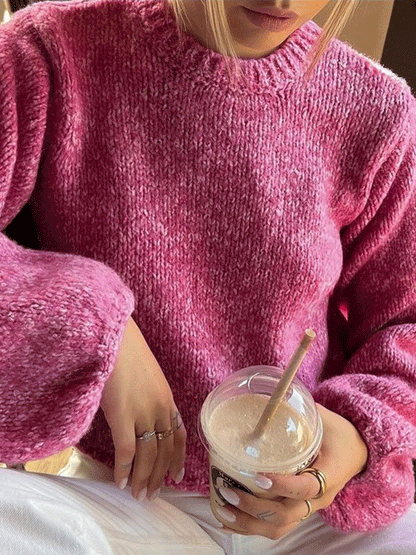 Backless Strappy Loose Knit Sweater