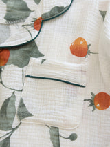2Pcs Cherry Tomato Cotton Pajamas Set