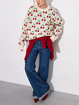 Cherry Print Sweater