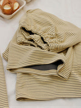 Thermal Velvet Striped Long Sleeve Pajama Set