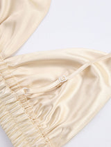 3Pcs Silk Satin Shirt Tank Top Mini Skirts Pajamas