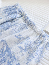 Vintage Printed Cotton Pajama Set