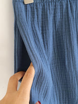 Embroidered Solid Three-Piece Pajama Set