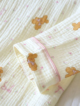 Cute Animal Long Sleeve Cotton Pajama Set