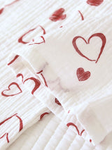 Red Heart Long Sleeve Cotton Pajamas