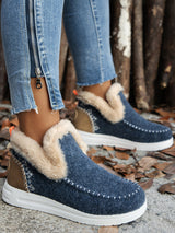 Platform Plush Ankle Snow Boots