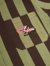 Cartoon Animal Embroidered Striped Pajamas