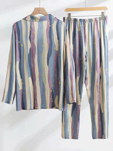Vintage Painting Long Sleeve Pajamas