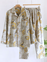 Vintage Printed Long Sleeve Pajamas