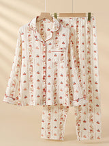 Cute Cherry & Mushroon Print Pajama Set