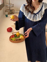 Lace Peter Pan Collar Pajama Set