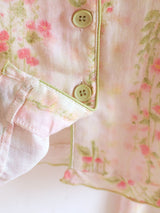 V Neck Button Cotton Pajama Set