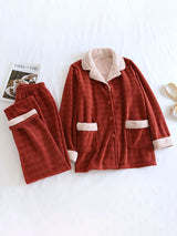 Kafiloe Thick Plaid Flannel Pajamas