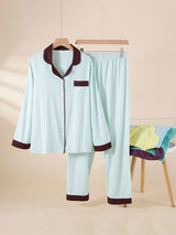 Kafiloe Striped Cotton Pajama Set