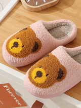 Teddy Bear Plush Slippers