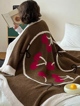 Kafiloe Knitted Half-Fleece Plush Blanket