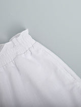 Bubble Sleeve Two Piece Shorts Set