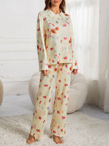 Cozy Sweet Fruit Print Pajama Set