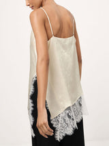 V-Neck Lace Trim Camisole Top