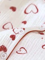 Red Heart Long Sleeve Cotton Pajamas