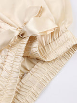 3Pcs Silk Satin Shirt Tank Top Mini Skirts Pajamas