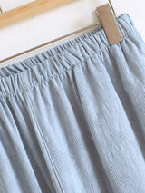 V Neck Button Cotton Pajama Set