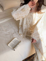 Printed Three-Piece Pajama Set