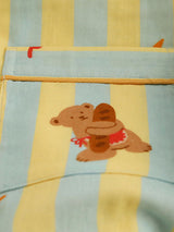 Kafiloe Striped Teddy Bears Long Sleeve Pajamas