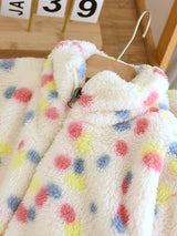 Colorful Dots Fleece Pajama Set