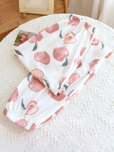 Cute Cartoon Fruit Print Cotton Pajama Pants