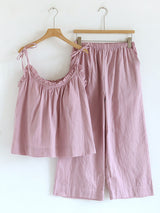 Solid Color Cami Shorts Pajama Set