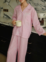 Long Sleeve Cotton Striped Pajamas