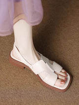 Open Toe Chunky Heel Sandals