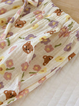 Crepe Elastic Waist Long Pajama Pants