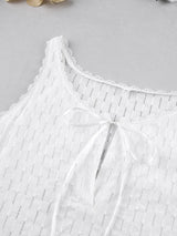 Lace Trim Hollow Out Mini Nightdress