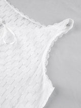 Lace Trim Hollow Out Mini Nightdress