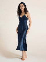 Kafiloe Bow Tie Slit Chemise Nightgown