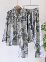 Vintage Printed Long Sleeve Pajamas