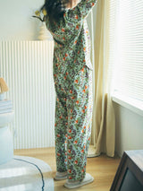 Vintage Forest Floral Cotton Pajama Set