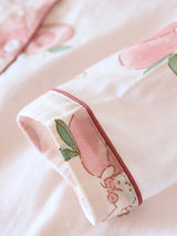 Peaches Print Cotton Pajama Set
