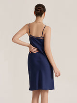 Kafiloe Lace Panel Satin Cami Nightgown