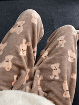 Flannel Bears Print Long Pants