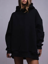 Casual Oversized Solid Color Hoodie