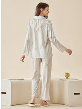 Floral Lace Design Pajama Set